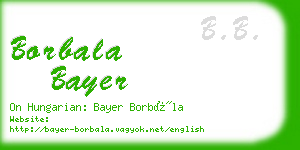 borbala bayer business card